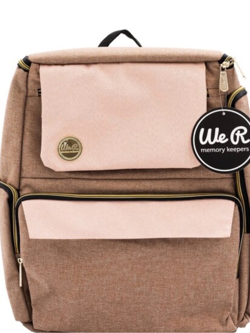 We R Memory Keepers Pink & Tan Women's Backpack